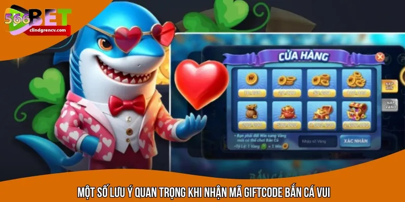 Chú ý các thông tin của các mã giftcode
